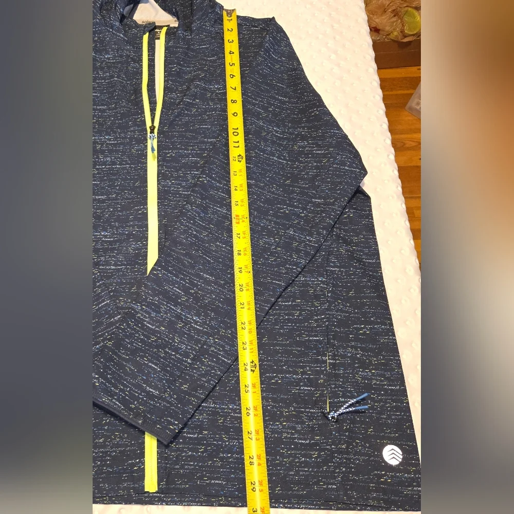 Solaris Mens Large Navy &‎ Yellow Windbreaker Jacket Lined